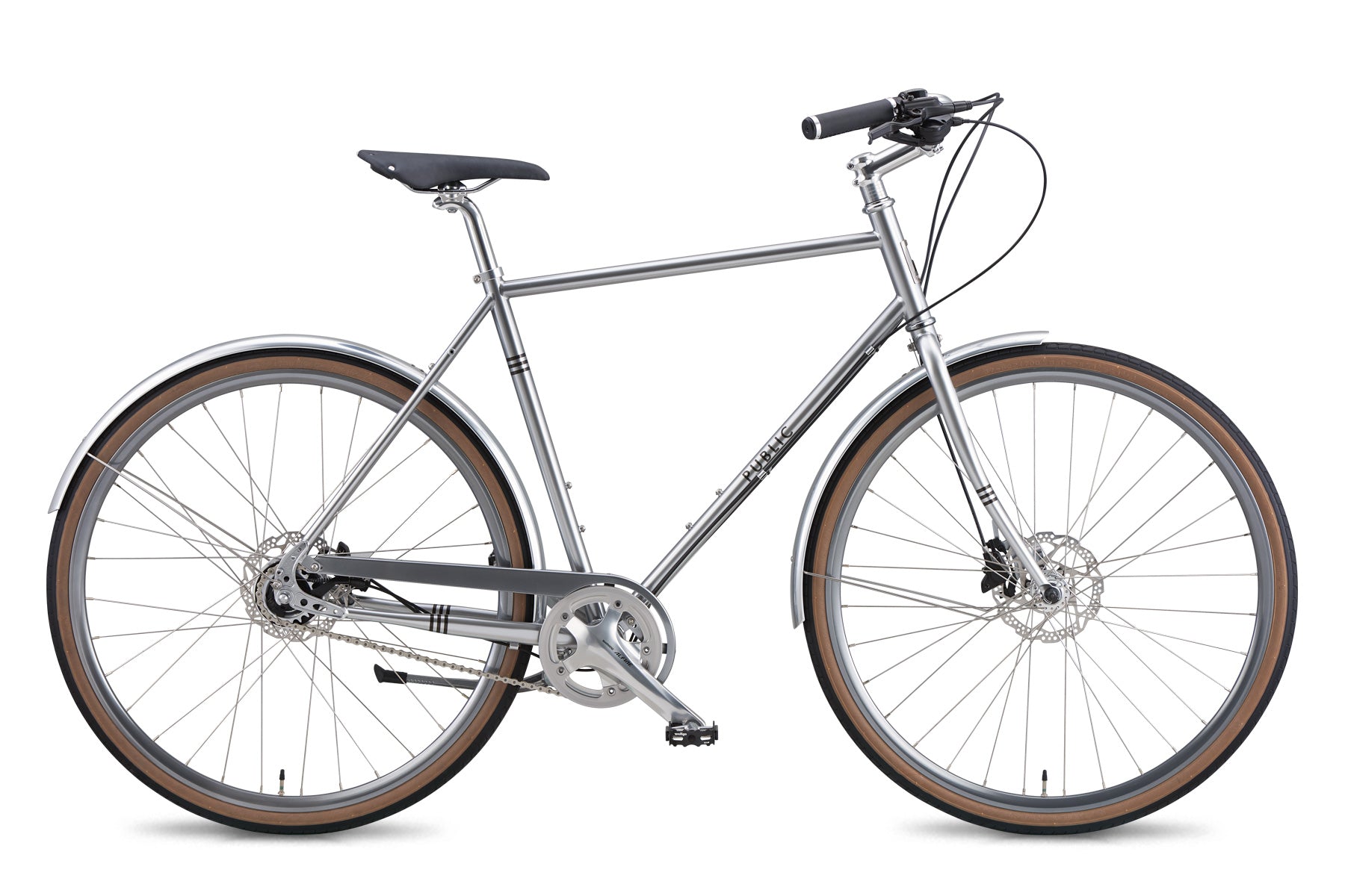 urban bike alfine 8 Public Bikes D8i Alfine Disc - Polished Titanium
