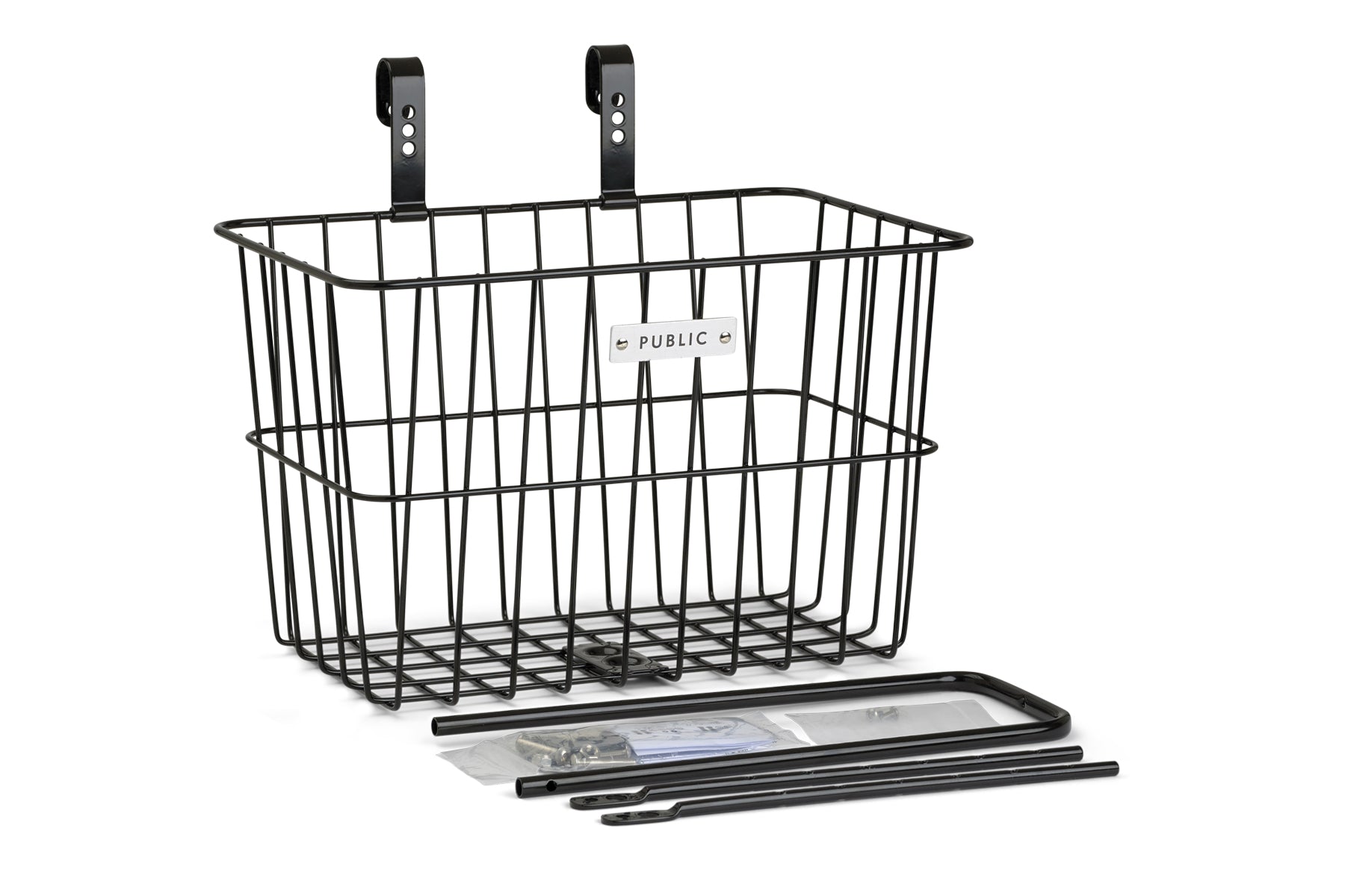 Public metal bike outlet basket