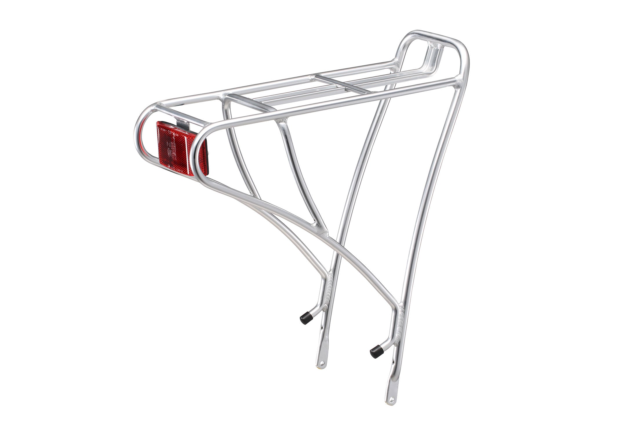 Silver rear shop bike rack