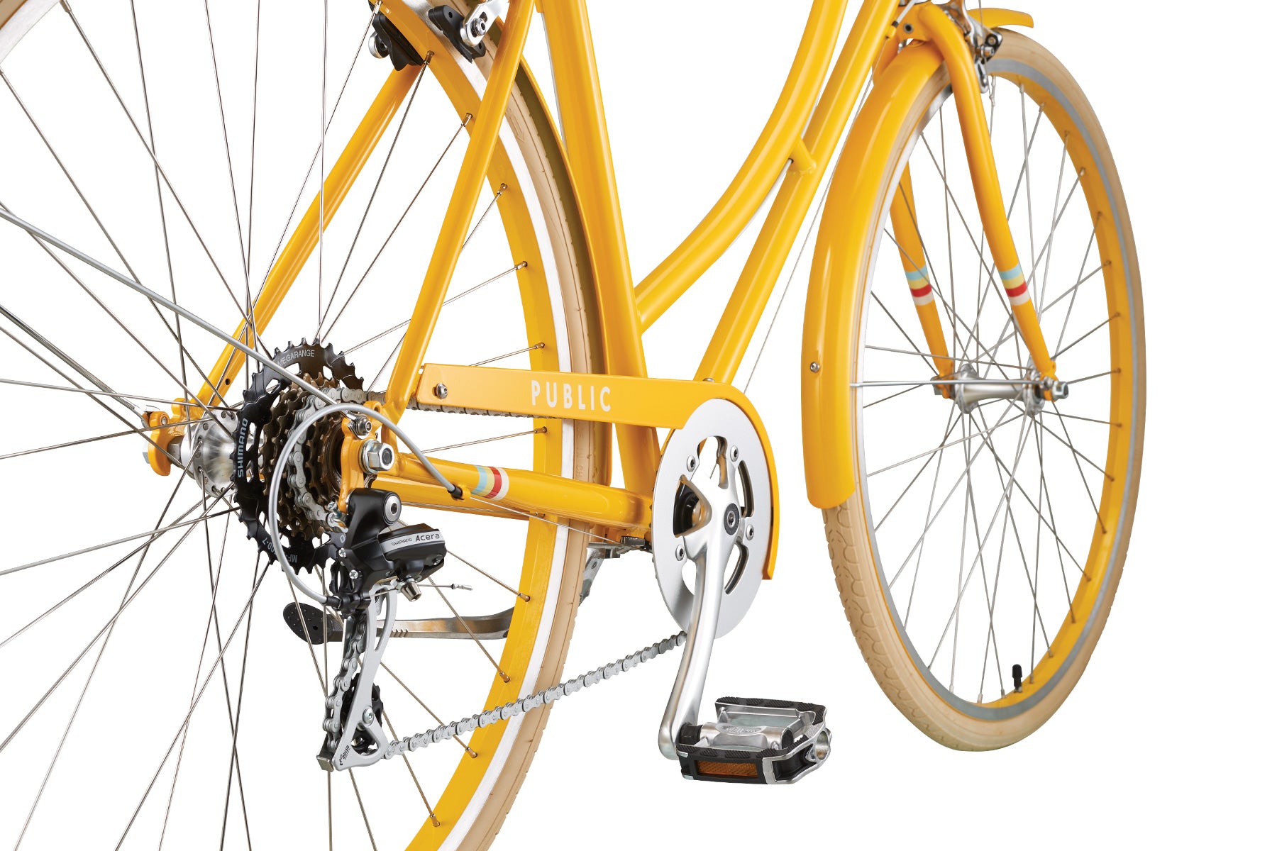 Yellow old school online bike