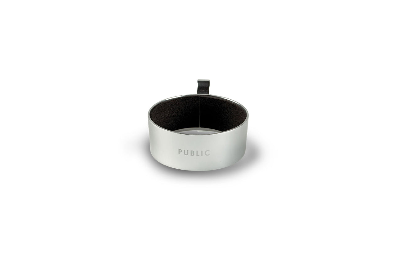 PUBLIC Trieste Coffee Cup Holder - Polished Silver