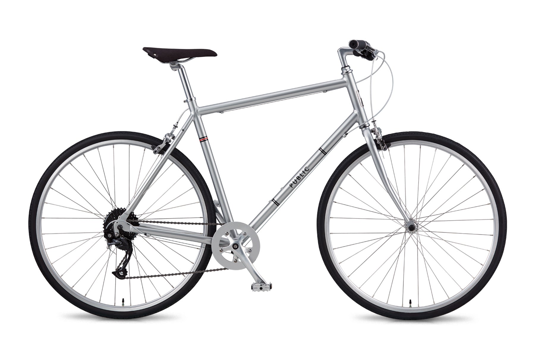 aluminium citybike Public Bikes V9 Aluminum - Brushed Silver